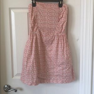 Strapless cool cotton dress